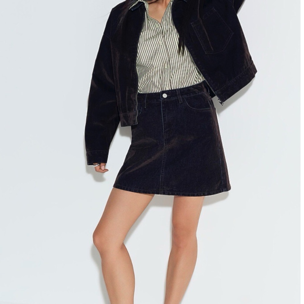 JJXX Chocolate Flocked Brown Skirt